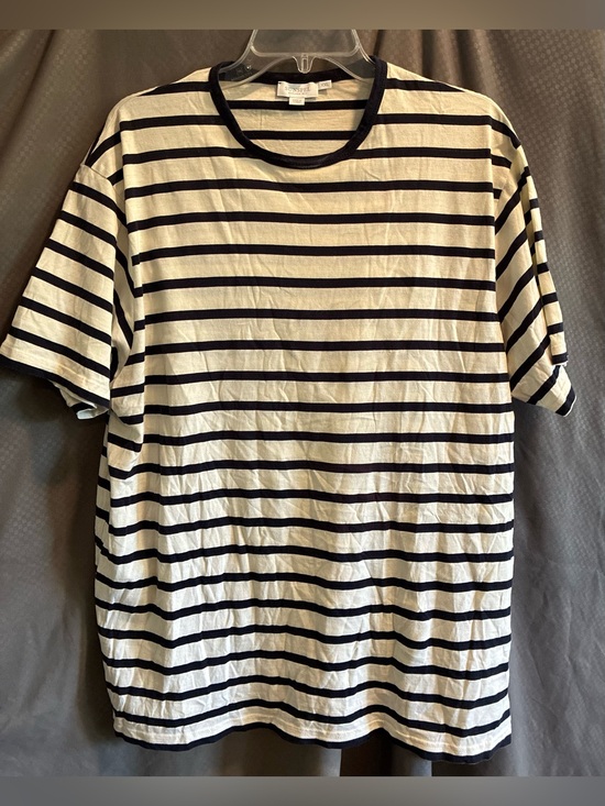 Sunspel Other - Sunspel Men's Classic T-shirt in Ecru/Navy Breton Stripe, Crew Neck; Size XXL